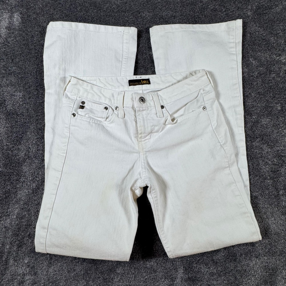 90's LEI Womens White Bootcut Jeans Size 3 Low Rise 2W52999J White Denim
